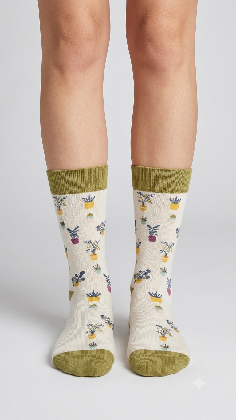 Potted Plants Crew Socks